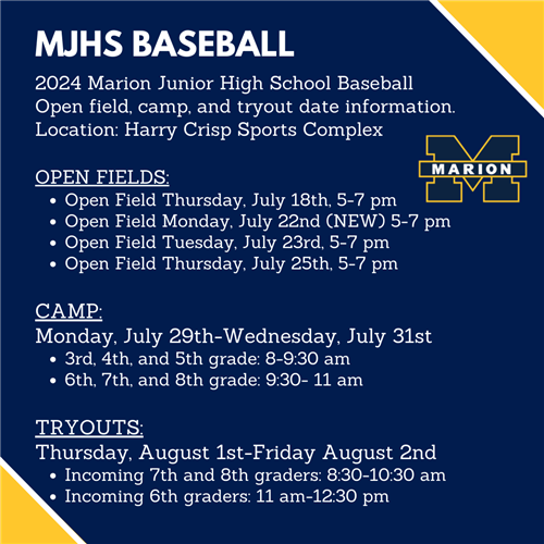 MJHS Baseball Information